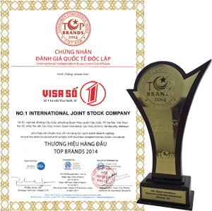 Giấy Chứng Nhận TOP 5 Thương Hiệu Dịch vụ Visa